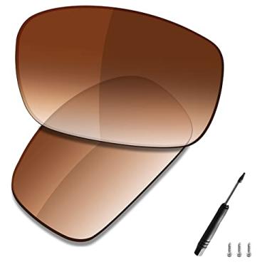 Imagem de SAUCER Lentes de reposição premium e kits de borracha para óculos de sol Oakley X Squared OO6011 de alta defesa - marrom degradê matiz
