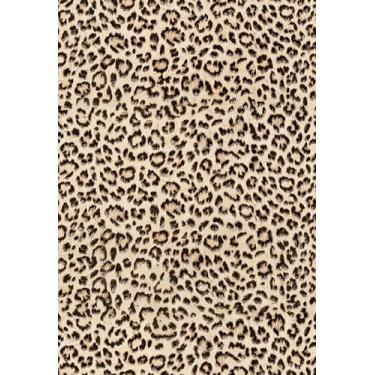 Imagem de HueBurst Papel de parede de leopardo para contato com leopardo autoadesivo marrom papel de parede removível à prova d'água papel de contato arte DIY papel de parede para quarto sala de estar móveis 44