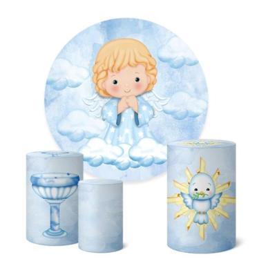 Imagem de Trio Capas Cilindro + Painel Redondo 1,50m Batizado - Fadrix, K1BTZ007