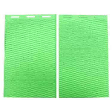 Imagem de Folha de prensa de cera de abelha Silicone flexível favo de mel fazendo folhas de apicultor premium para apicultura Fundação de cera Pressione 5,4 mm de espessura de 2pcs (Verde)