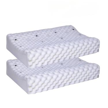 Imagem de Kit 2 Travesseiros Cervical Ortopédico Magnético Infravermelho Espuma Soft Pillow Contour(02 TRAVESSEIROS + FRONHAS)