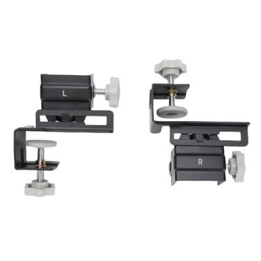 Imagem de Asixxsix Conjunto de 2 grampos de fixação de gaveta, grampos de instalação de gaveta de armário de aço inoxidável para aglomerado de madeira MDF, espessura do painel de 10-30 mm