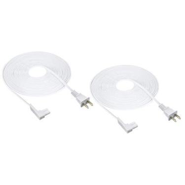 Imagem de Vebner Pacote com 25 pés de cabo de alimentação compatível com Sonos One, Sonos One SL, Sonos Play-1 alto-falantes - Cabo de alimentação (extra longo, branco)