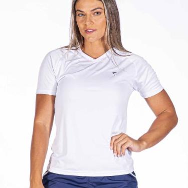 Imagem de Camiseta Esportiva Feminina Basic 04390 - Poker, Branco, G