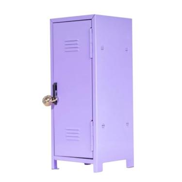 Imagem de Llazsybz Mini Cofre com Fechadura para Meninas, Armário de Mesa Decorativo, Organizador de Armazenamento de Mesa para Joias, Brinquedos, Tolet, Tamanho real