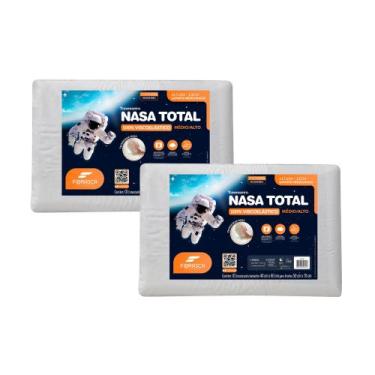 Imagem de Kit 2 Travesseiros Nasa Total Médio/Alto Visco Toque Macio - Fibrasca