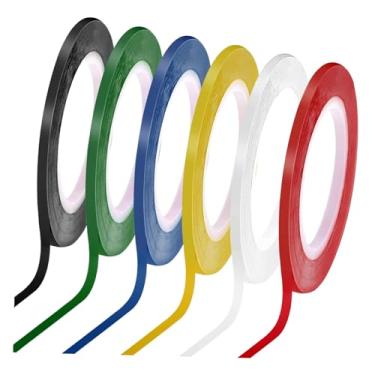 Imagem de harayaa 6x Fita para Quadro Branco, Fitas Riscadas, 50M, Marcação de Grade Gráfica, Artesanato DIY, Materiais de Arte Infantil, Acessórios Elétricos, Fitas