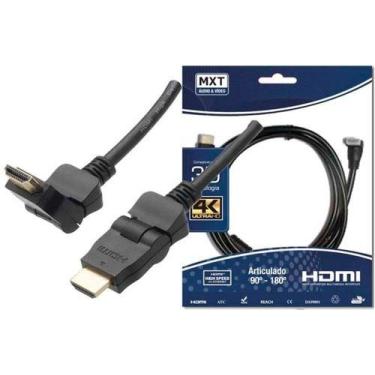 Imagem de Cabo Hdmi 2.0 Ultra Hd 4k 2m 30 Awg 4k 5,8 Mm Articulado Mxt