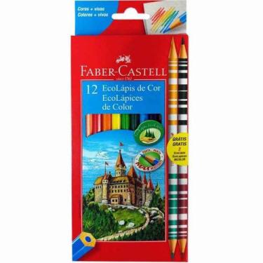 Imagem de Lápis de cor 10 cores + 2 lápis bicolor Faber-Castell
