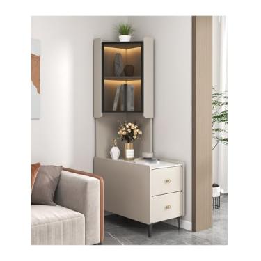 Imagem de Sofá mesa lateral sofá aparador lateral luz luxo armário de canto ardósia mesa de centro sala de estar sofá mesa lateral criativo armário lateral (direito, 60 x 40 x 165 cm)