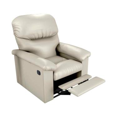 Imagem de Poltrona Do Papai Luxo Premium Reclinavel Audi Matrix Sintetico Bege