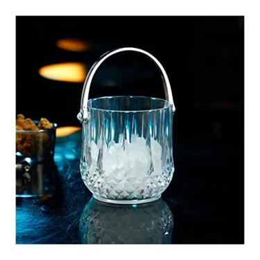 Imagem de balde de gelo para festas balde de gelo colorido balde de champanhe acrílico armazenamento cubos de gelo balde de gelo bar pequeno balde de gelo adequado para 1 garrafa de vinho champanhe ou