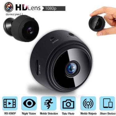 Imagem de Mini Câmera Escondida Wifi Hd 1080p Visão Noturna e Escuta - Home Good