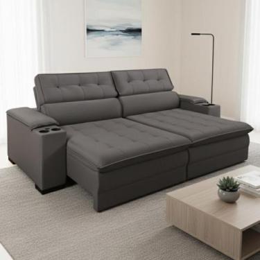 Imagem de Sofá Retrátil Reclinável Barcelona com Molas Ensacadas no Assento Port