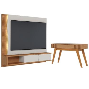 Imagem de Conjunto Aparador Com Painel Noir Off White Matte Freijo