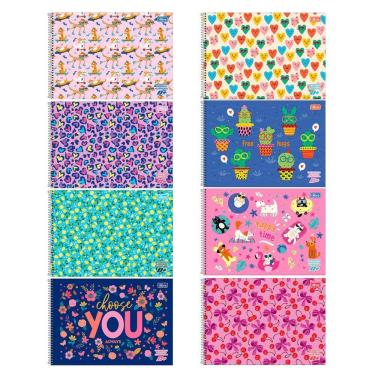 Imagem de Caderno CD cartografia milimetrado D Mais Feminino Tilibra