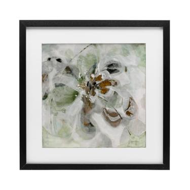 Imagem de Stupell Industries Impressão emoldurada preta abstração neutra solene sob vidro, design de Liz Jardine, 40,6 x 40,6 cm