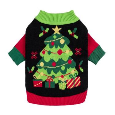 Imagem de Suéter para cães Fitwarm Christmas Tree XL Cozy Pullover