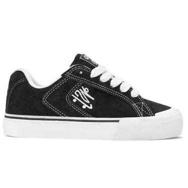 Imagem de Tênis Qix Unissex Camurça Chorão Park  Preto Branco, Preto, 46