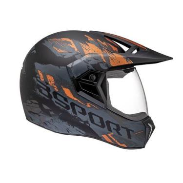 Imagem de Capacete Moto Enduro Bieffe 3 Sport Rusty, Preto Fosco com Cobre, 56