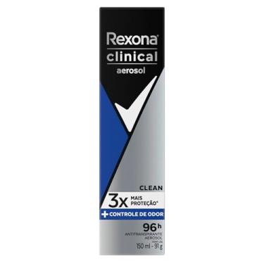Imagem de Rexona Antitranspirante Aerossol Men Clinical Clean 150ml (A embalagem pode variar)
