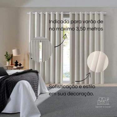 Imagem de Cortina Bella Janela Blackout Tecido 100 Comfort 5,40x2,70, Natural