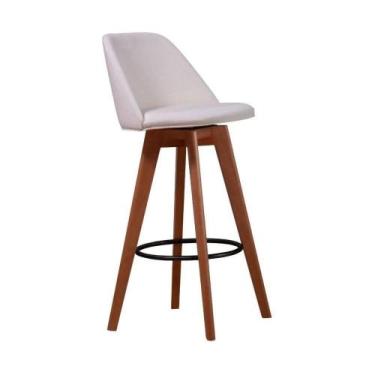 Imagem de Banqueta Alta Giratória Para Cozinha Bar Multimóveis Cr20279 Off White