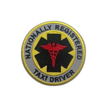 Imagem de MOKOBOIZ Remendo bordado de 7,6 cm para motorista de táxi registrado nacionalmente, aplique bordado EMS EMT, acessórios DIY para mochilas, coletes do exército, bolsas, chapéu, roupas, presentes para
