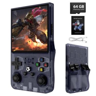 Imagem de Consola de jogos portátil WDYQJE R36MAX de 4,0 polegadas e 64 GB de me