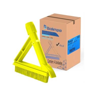 Imagem de Escova Para Rejunte, Amarelo, 4 Unidades - Bralimpia