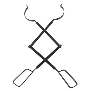 Imagem de Pinça para lareira MUNEFE, pinça para lenha de ferro, pinça para lenha para fogueira de ferro, pegador de toras com braçadeira de ampliação para ambientes internos e externos