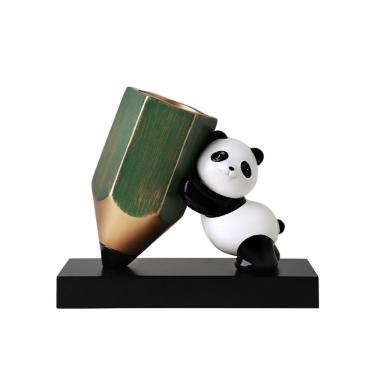 Imagem de Porta-canetas Creative Panda Resin Panda Pote 23x13x22cm 1kg