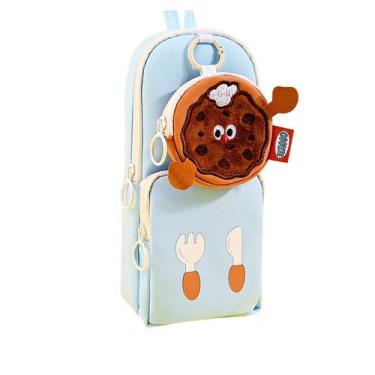 Imagem de Estojo de lápis Cute Cartoon Bear de várias camadas de grande capacida