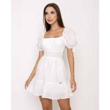 Imagem de Vestido Oxigênio Rodado Laise Branco - P-Feminino