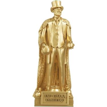 Imagem de Estátua Exu Chama Dinheiro Umbanda Candomblé (Cor Ouro)