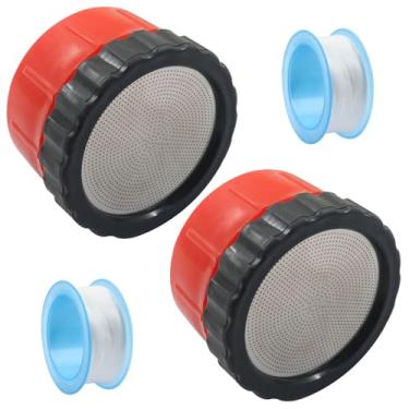 Imagem de Zorveiio 2 peças de bocal de água 1000, bocal de mangueira de irrigação de jardim de plástico 11 GPM com fita de vedação de rosca PTFE, bocal de alta pressão para jardim ao ar livre/plantas tenras