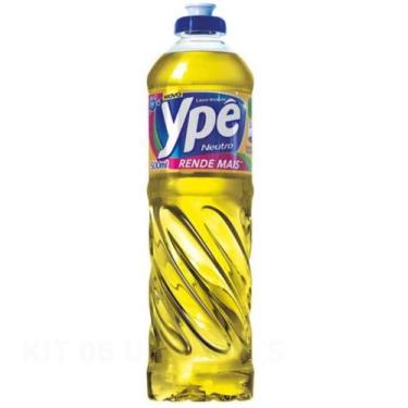 Imagem de Kit 24 Unidades Detergente Ype Líquido Neutro 500Ml - Ypê