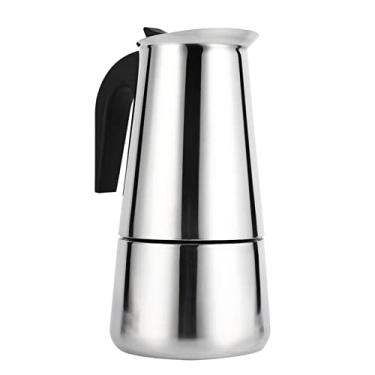 Imagem de Estink Cafeteira Fogão Cafeteira Espresso Inox Percolador de Café Com Cabo Ergonômico à Prova de Calor para Casa Escritório Cafeteria (450ml)