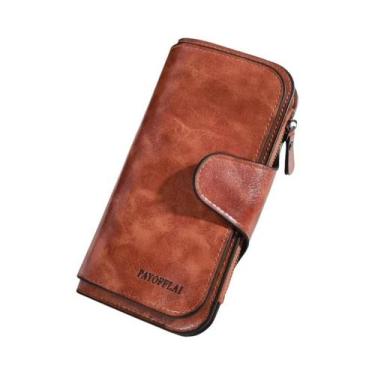 Imagem de Carteira Masculina Longa Com Zíper Em Couro PU De Alta Qualidade, Bols