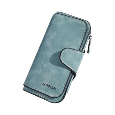 Imagem de Carteira Masculina Longa Com Zíper Em Couro PU De Alta Qualidade, Bols