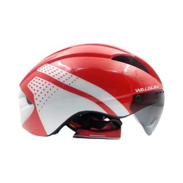 Imagem de Capacete De Bicicleta Unissex Com Lente Substituível Para Competição D