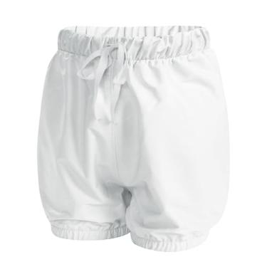 Imagem de Calças de plástico para adultos, capas de fraldas impermeáveis para incontinência, roupa íntima à prova de vazamento para mulheres e homens, calcinhas protetoras laváveis reutilizáveis (branca, GG)