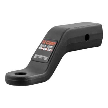 Imagem de CURT 45458 Suporte de bola de engate de reboque forjado para serviço comercial, serve para receptores de 5 cm, 9 kg, furo de 3,8 cm, queda de 10 cm, elevação de 5 cm, preto, classe V
