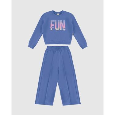 Imagem de Conjunto Moletom Calça Wide Leg Menina Malwee Ref. 126510-Feminino