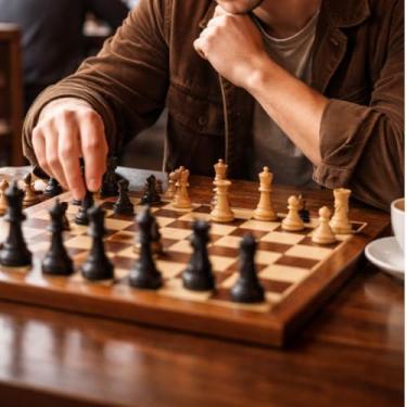 Imagem de Jogo de Tabuleiro 3 em 1 Xadrez Dama Gamão, Madeira