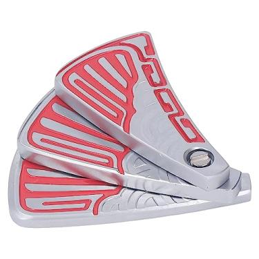 Imagem de POCREATION Brinquedo Deslizante Magnético Com Ventilador Dobrável, Design de Pista Dupla de 3 Camadas, Aço Inoxidável Polido à Mão, Brinquedo de Ansiedade para Alívio de Estresse para (vermelho)