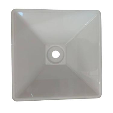 Imagem de Cuba Plástica Branca Quadrada De Sobrepor  Apoio 