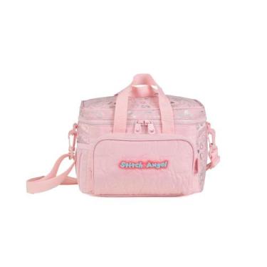 Imagem de Lancheira Térmica Feminina Stitch & Angel Rosa Claro - Disney, U, Rosa