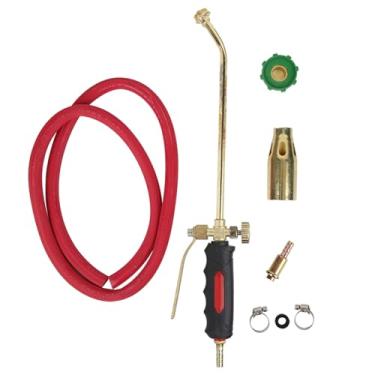 Imagem de Fafeicy Tocha a Gás, Ferramenta de Soldagem de Revestimento de Latão de Ferro Duplo Com Alça Confortável, Chama Ajustável para Remoção de Cabelos de Carne, Ignição por Churrasco e