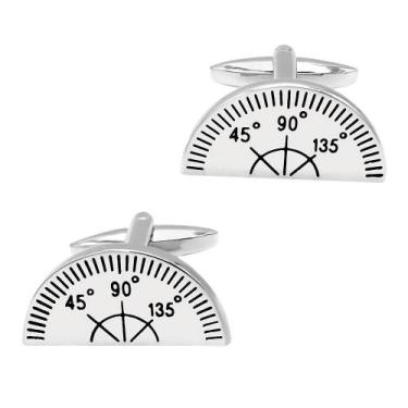 Imagem de Prolongador Cuff Links para homens, medidor de ângulo prateado - yiwei